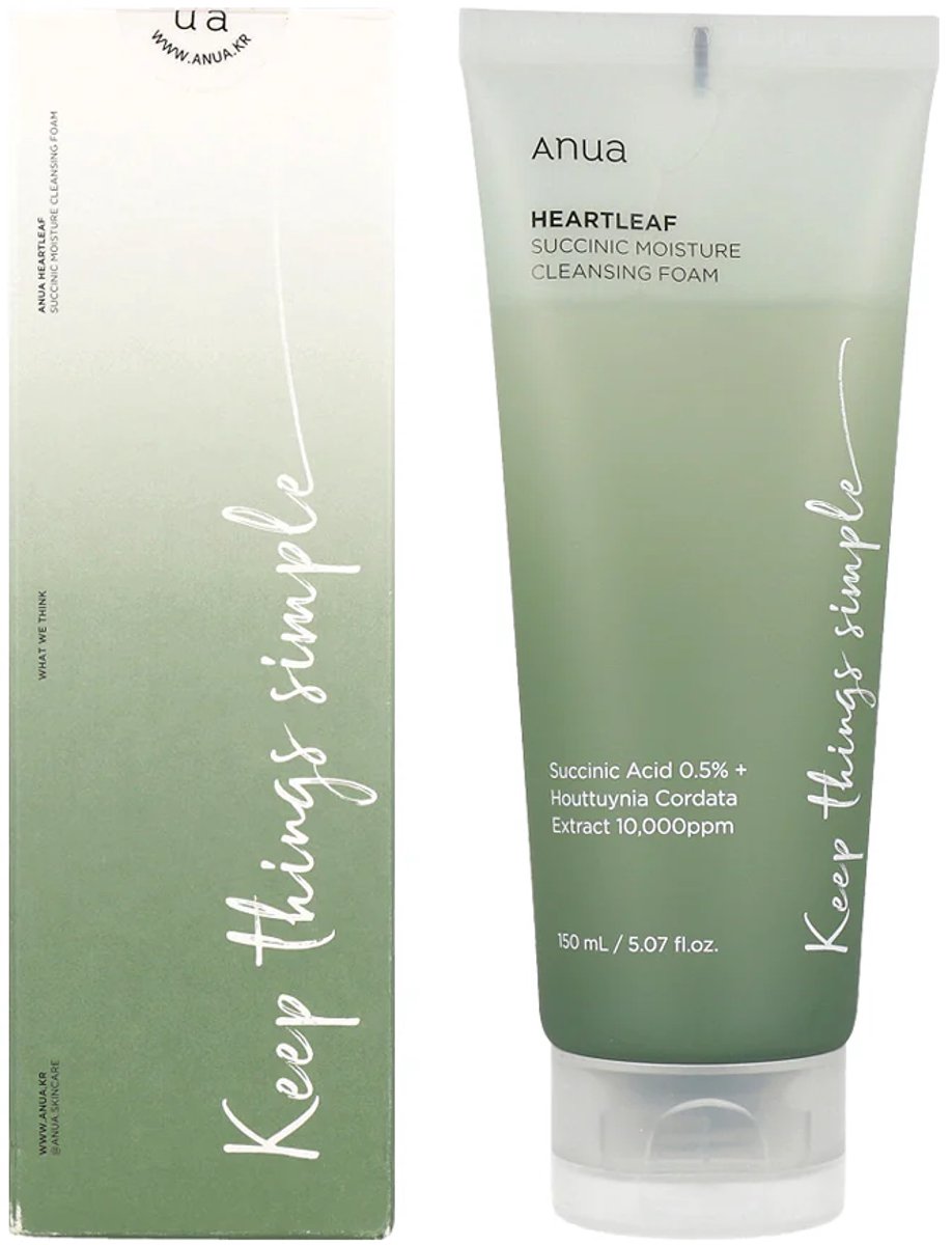 ANUA HEARTLEAF SUCCINIC MOISTURE CLEANSING FOAM