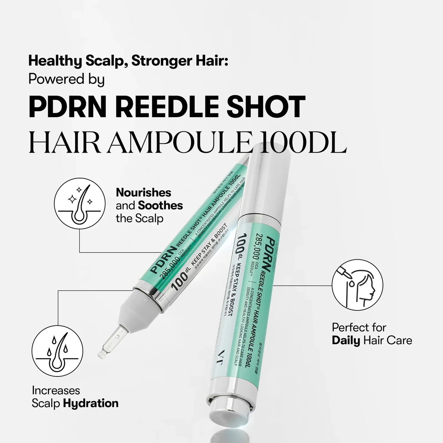 VT COSMETICS PDRN REEDLE SHOT HAIR AMPOULE 100DL