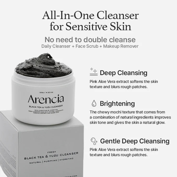 ARCENCIA BLACK TEA RICE MOCHI CLEANSER