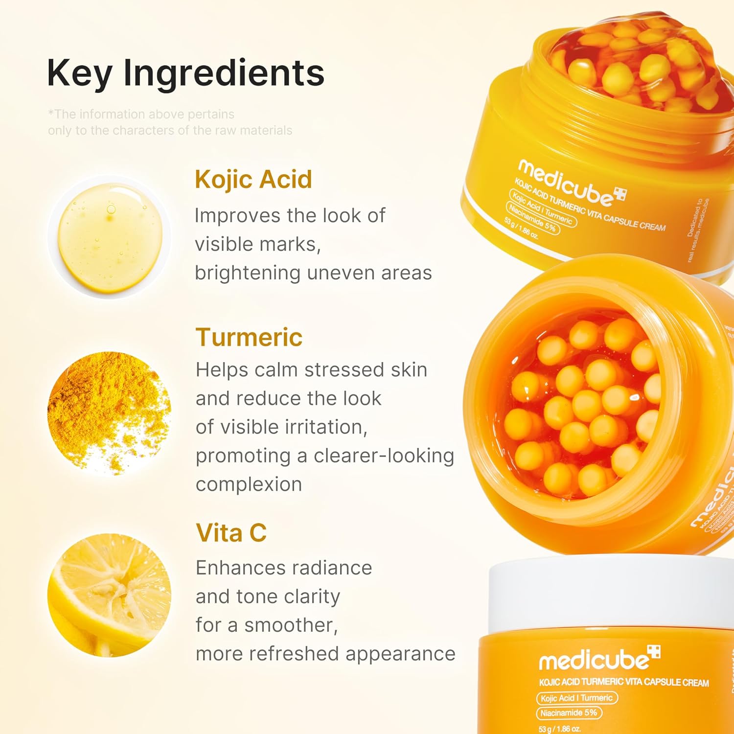 Kojic acid tumeric vita capsule cream